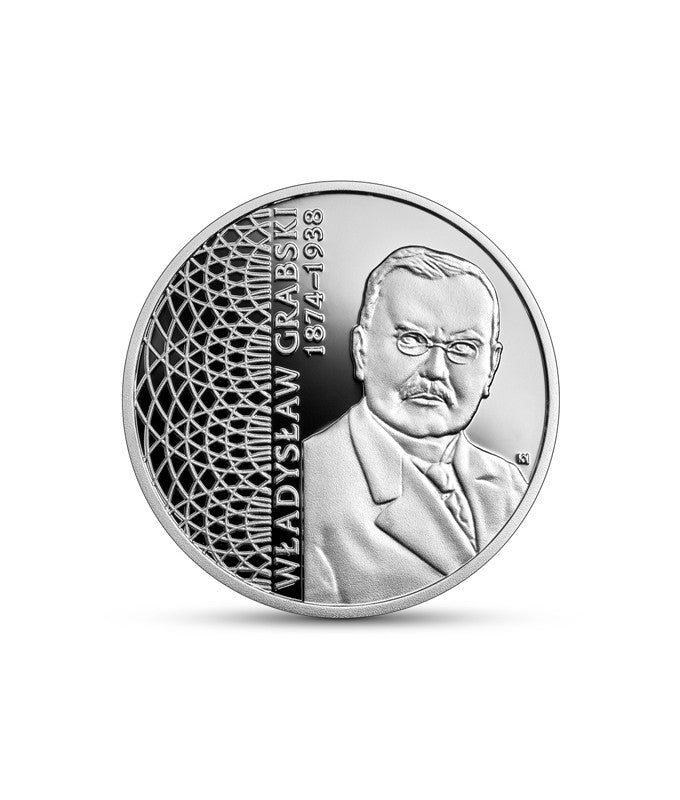 10 zł Władysław Grabski - Seria "Wielcy Polscy Ekonomiści NBP" - Srebrna moneta kolekcjonerska